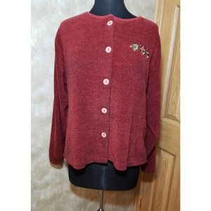 Artisans size medium vintage red button up sweater